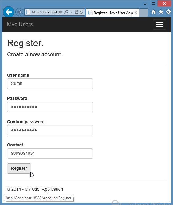 Customize Profile Info in MVC
